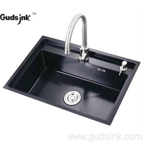 Nano Black kitchen sink single bowl handmade sink